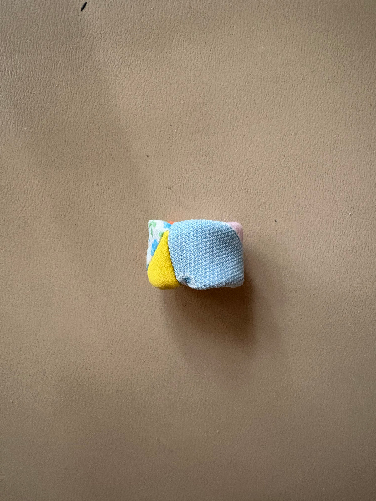 Colorful Fabric Quilted Ring with Bling