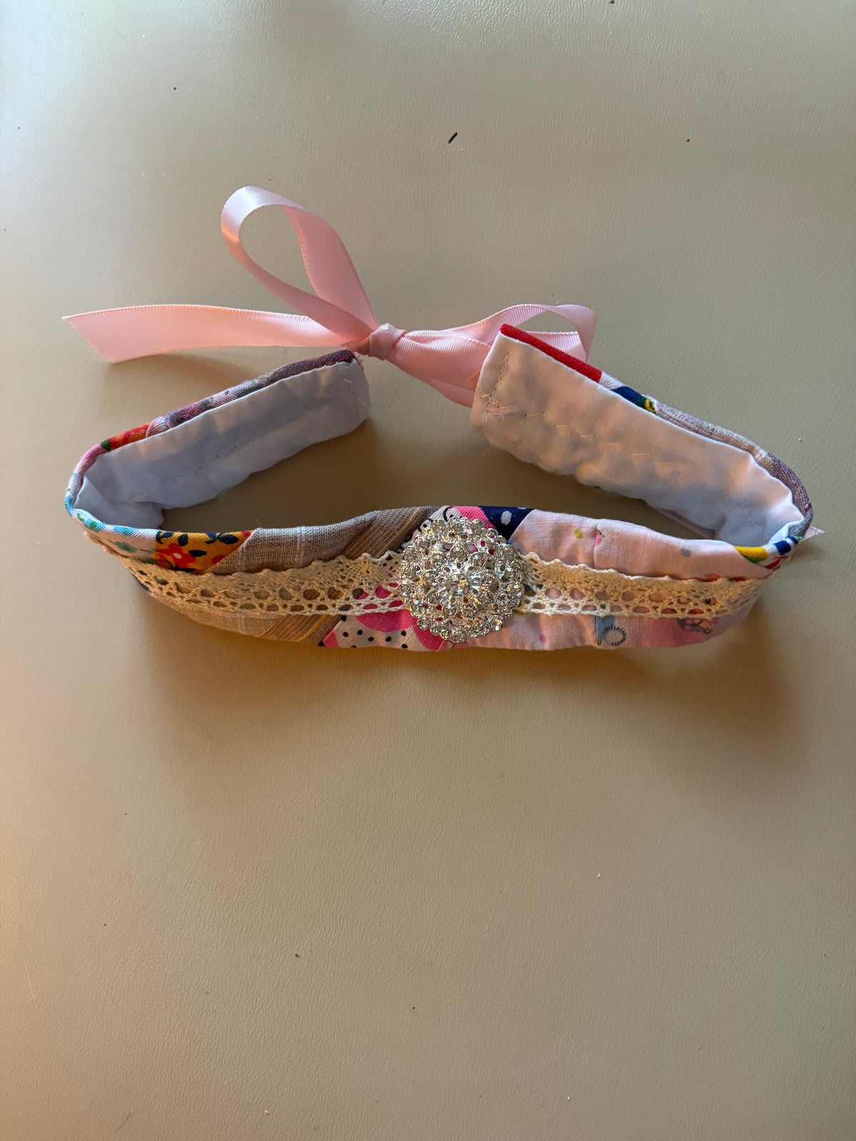 Hip Vintage Quilt Choker Necklace