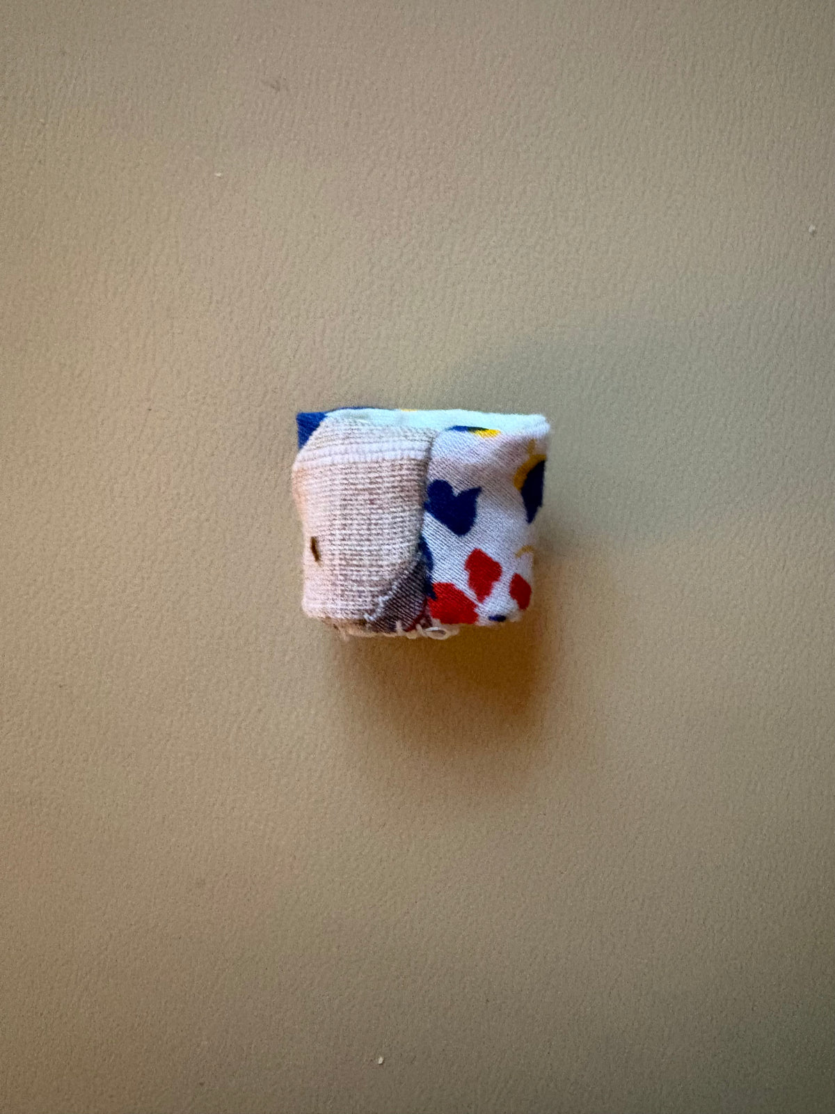 Blue Stone Fabric Quilted Ring