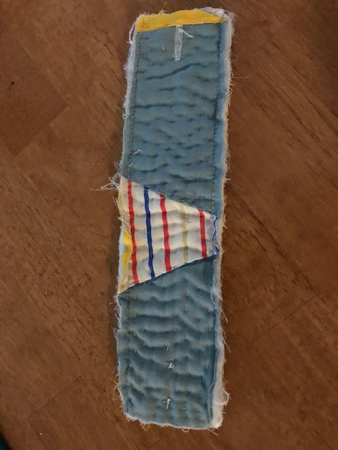 Vintage Quilt Cuff Bracelet w/ Handpainted Horse by Equine Artist