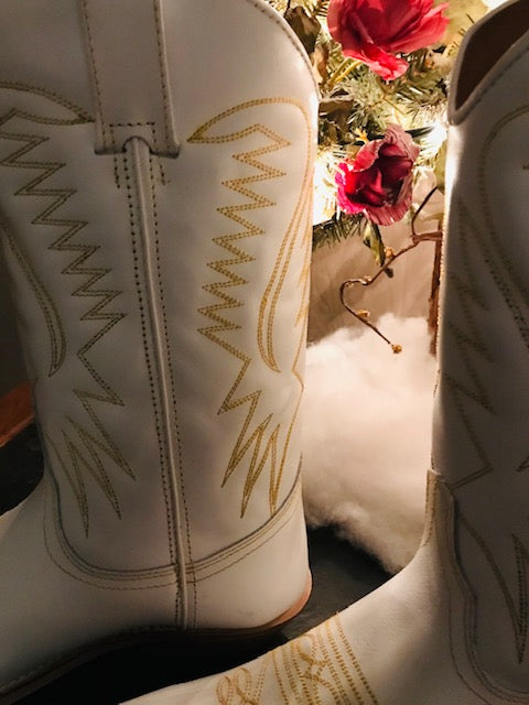 Winter White Cowboy Boots-A Hip Look Right Now...