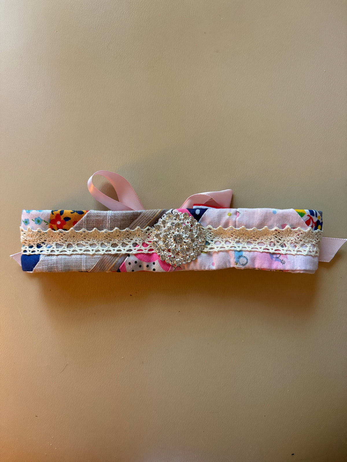 Hip Vintage Quilt Choker Necklace
