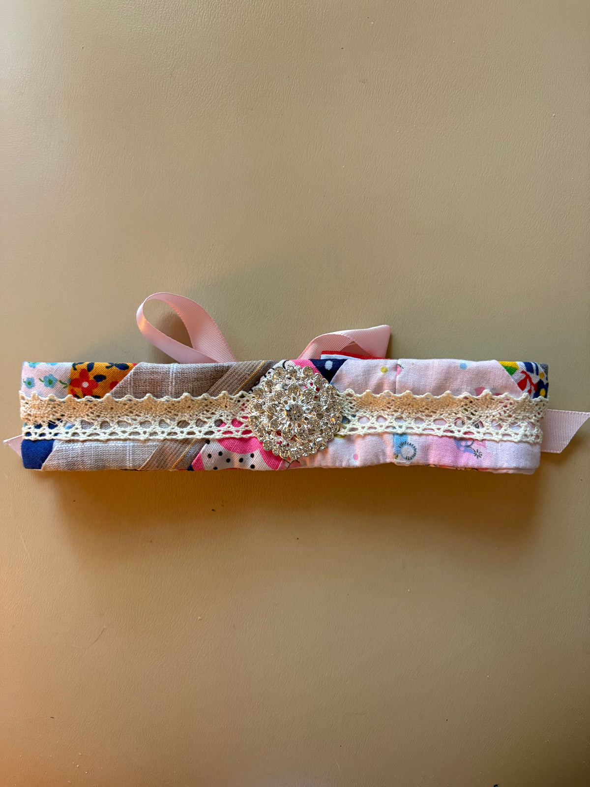 Hip Vintage Quilt Choker Necklace