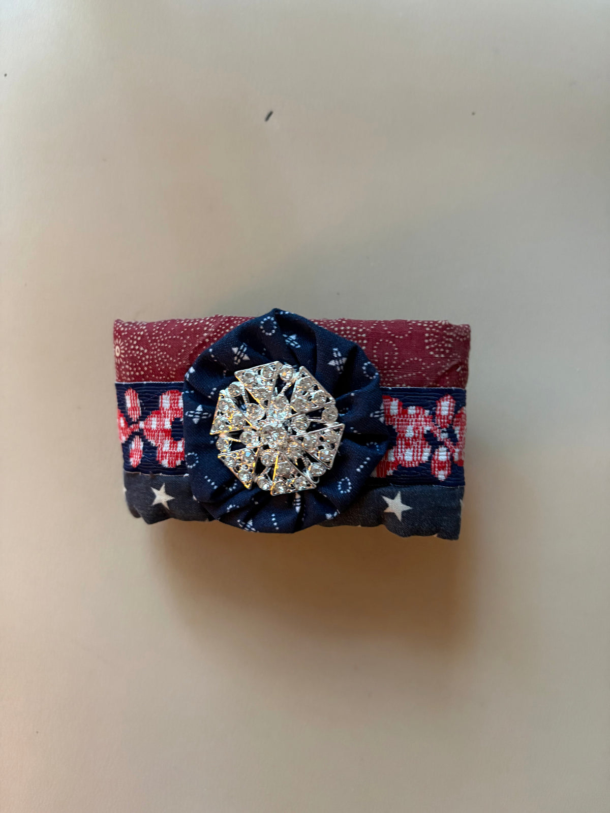 Star Flower Quilted Cuff Bracelet
