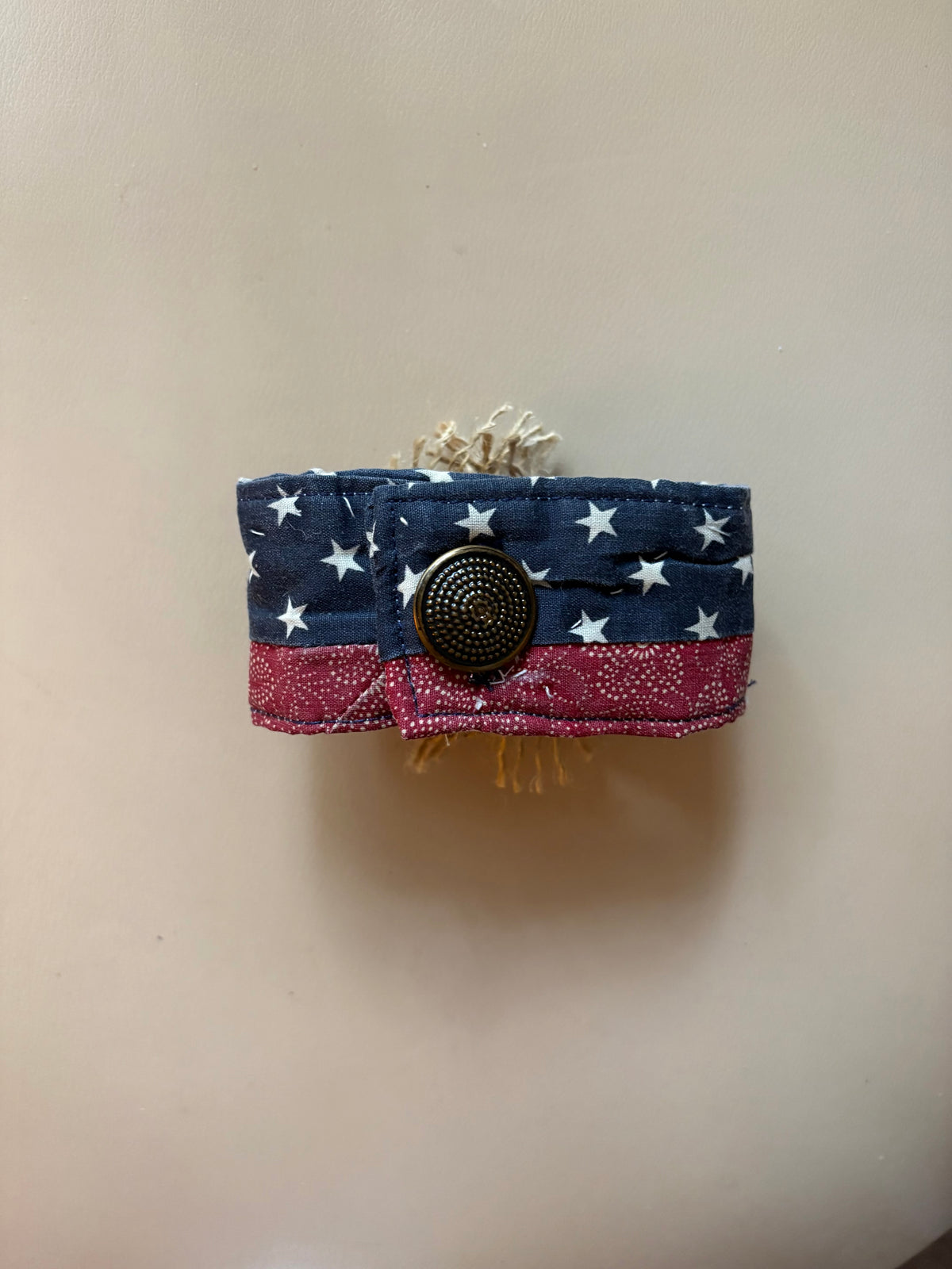 Boho Burlap Rhinestone Star Bracelet