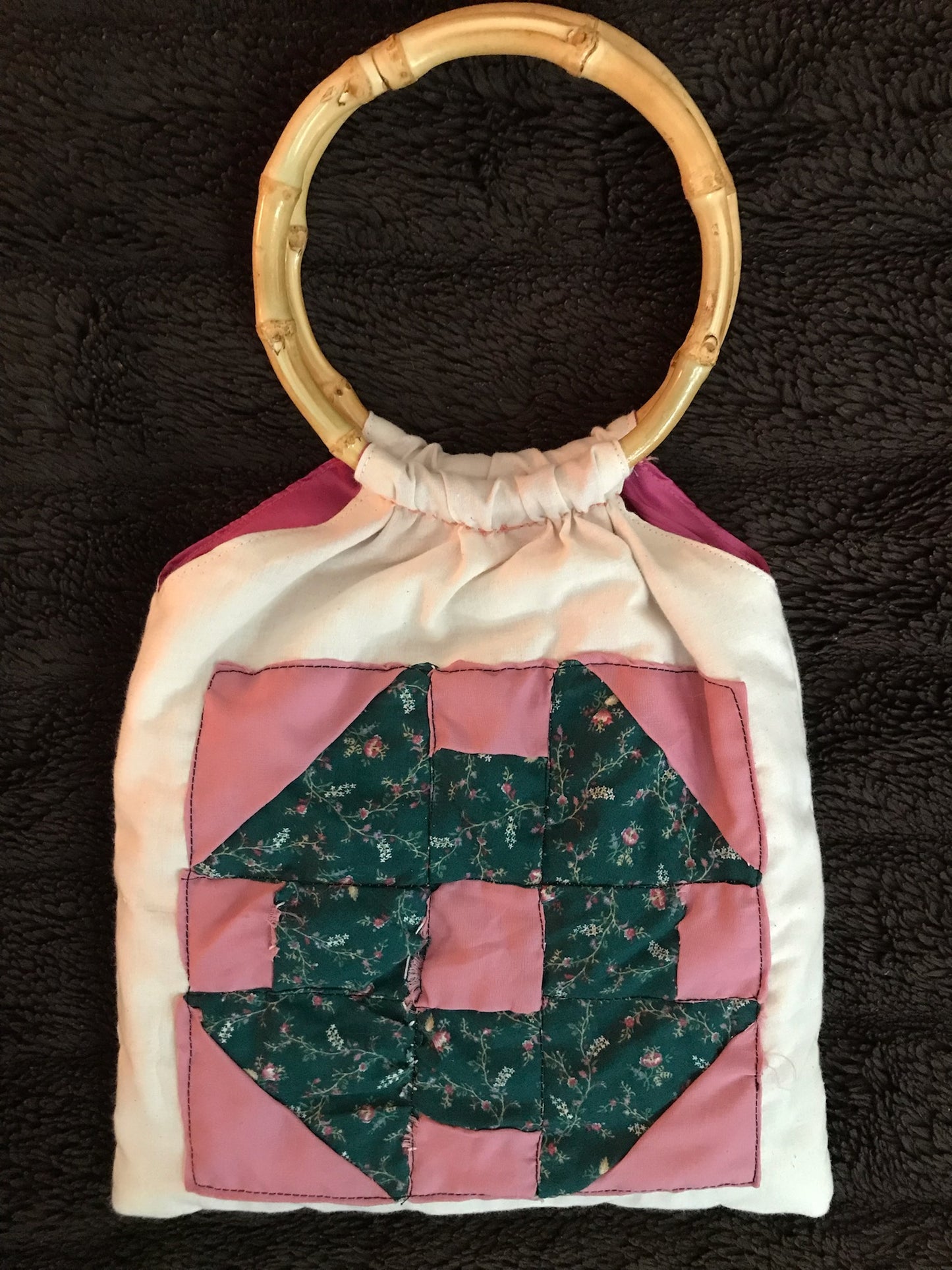 Hip Unique Quilt Purse in Vibrant Color Pattern Blocks