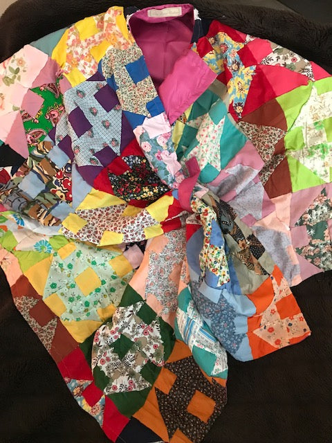 Unique Vibrant One-of-A-Kind Quilt Wrap