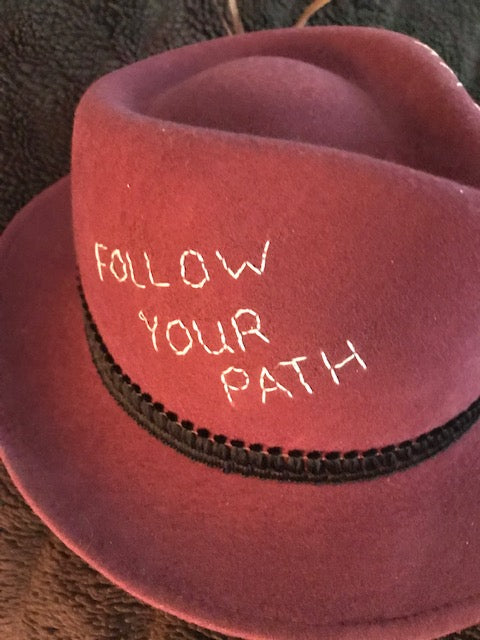 "Follow Your Path" Burgundy Beauty