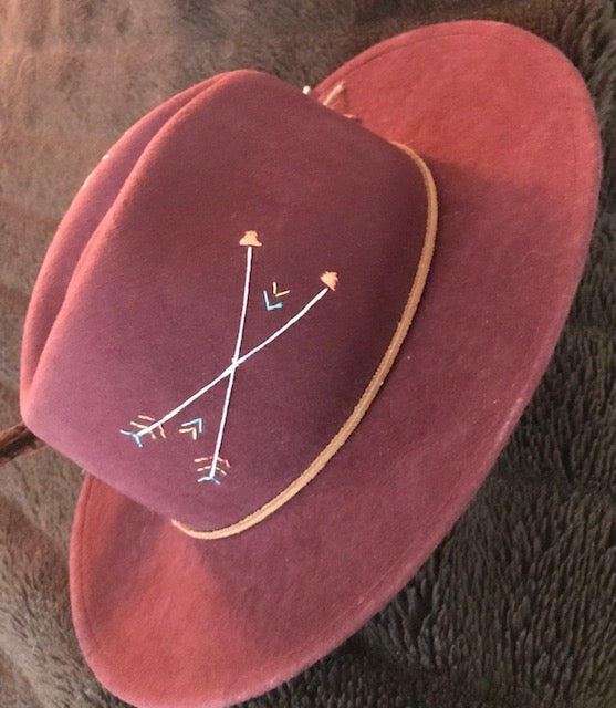 "Arrows" Cabernet Color Sunset Spirit Hat