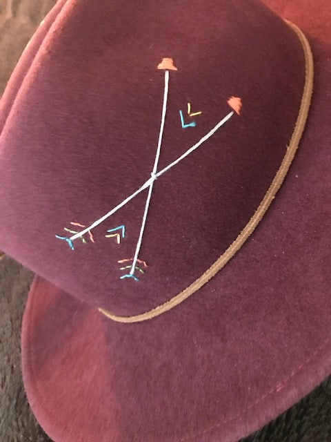 "Arrows" Cabernet Color Sunset Spirit Hat