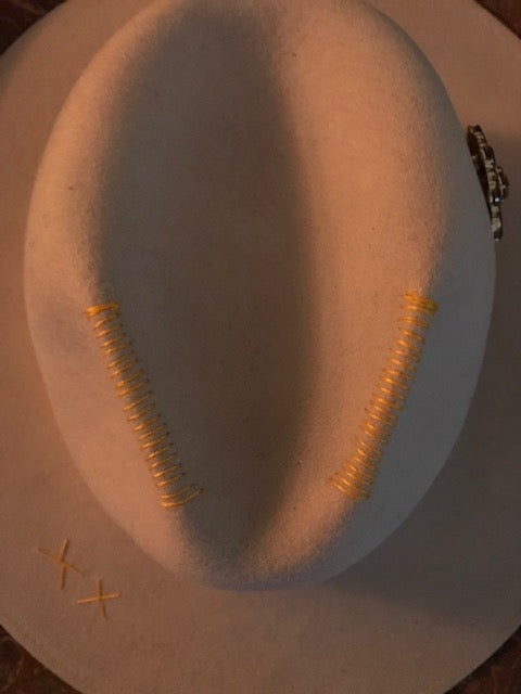 The "Bejeweled Golden Beauty" Fine Felt Hat