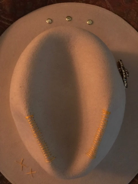 The "Bejeweled Golden Beauty" Fine Felt Hat