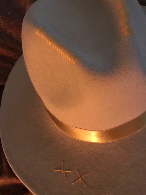 The "Bejeweled Golden Beauty" Fine Felt Hat