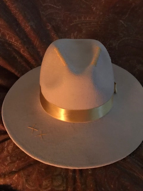 The "Bejeweled Golden Beauty" Fine Felt Hat