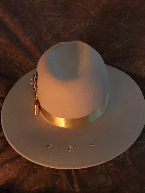 The "Bejeweled Golden Beauty" Fine Felt Hat