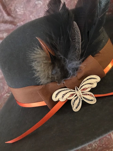 "The Butterfly Beauty" Fine Felt Hat