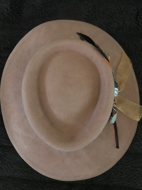 "Earthy & Vibrant" Burnt Orange Fine Felt Hat