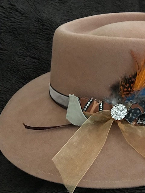 "Earthy & Vibrant" Burnt Orange Fine Felt Hat