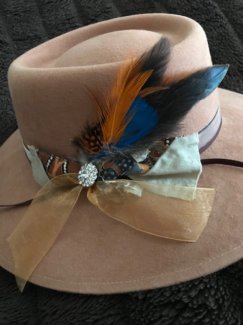 "Earthy & Vibrant" Burnt Orange Fine Felt Hat