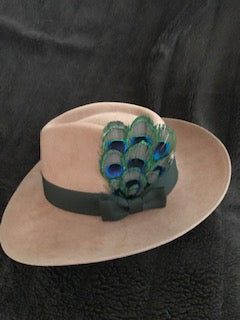 "Earthy Beauty" w/ Peacock Plumage Hat