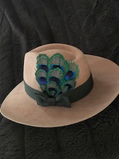 "Earthy Beauty" w/ Peacock Plumage Hat