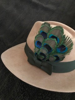 "Earthy Beauty" w/ Peacock Plumage Hat