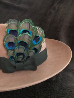 "Earthy Beauty" w/ Peacock Plumage Hat