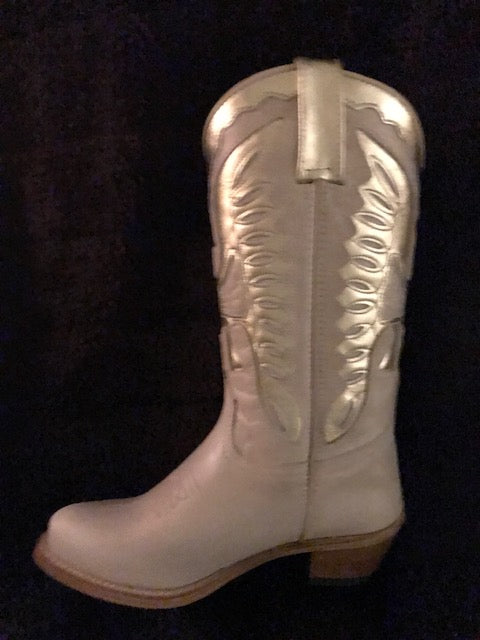 "The Golden Beauty" Urban Ranch Cowboy Boots