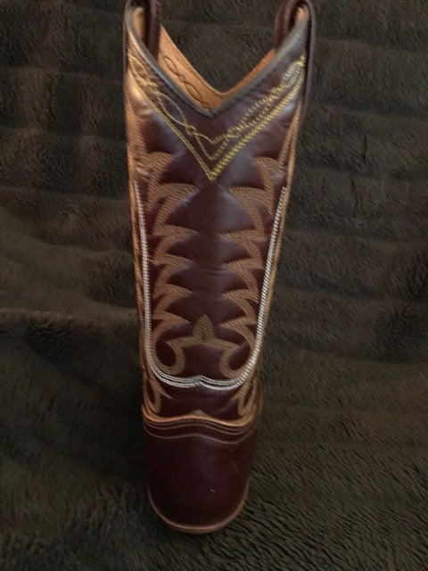 "The Tuscan Brown" Gold Stitched Urban Ranch Cowboy Boots