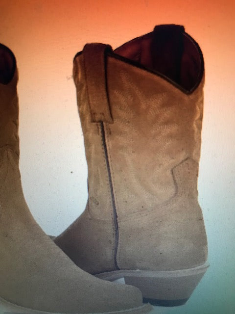 "The Classic City Suede" Short & Sassy Cowboy Boots