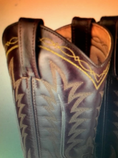 "The Tuscan Brown" Gold Stitched Urban Ranch Cowboy Boots