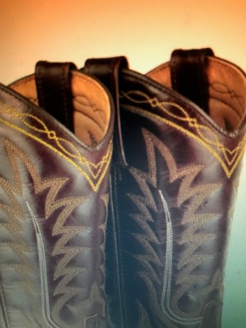 "The Tuscan Brown" Gold Stitched Urban Ranch Cowboy Boots