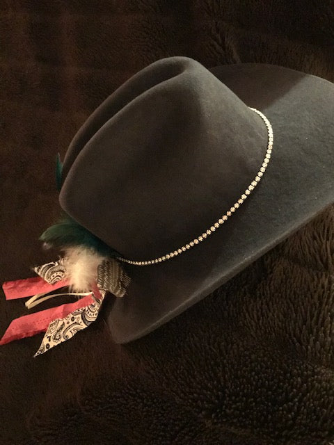 "The Hip Dark Grey Rhinestone Cowgirl Beauty" Hat