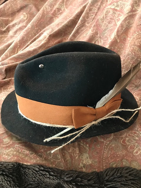 Imperfect Distressed Short Brim Rustic Hat w/ Burned Edges