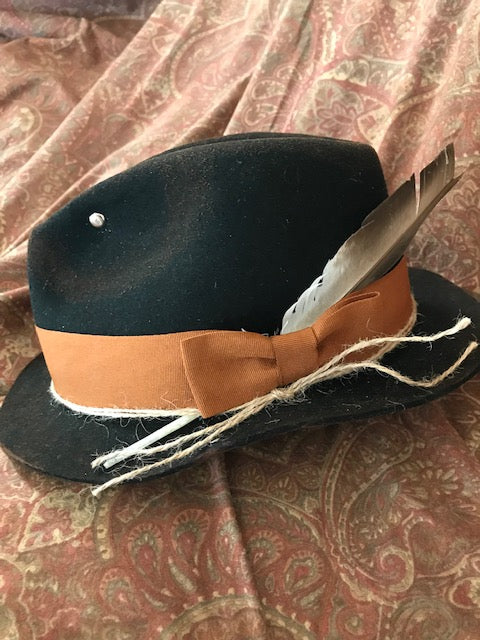 Imperfect Distressed Short Brim Rustic Hat w/ Burned Edges