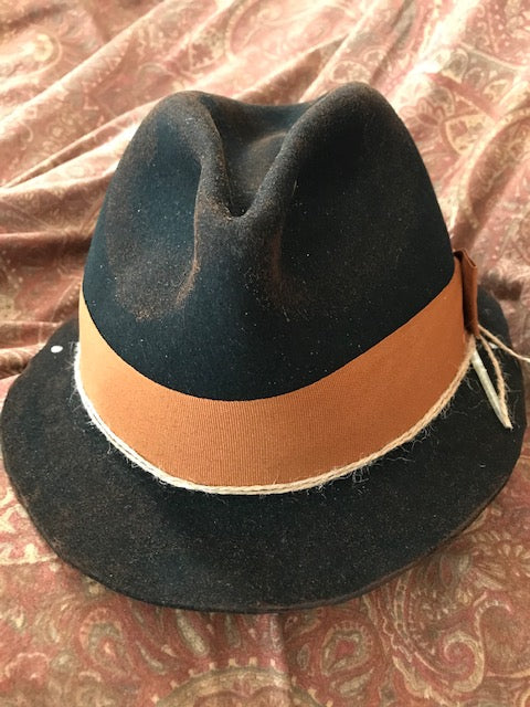 Imperfect Distressed Short Brim Rustic Hat w/ Burned Edges