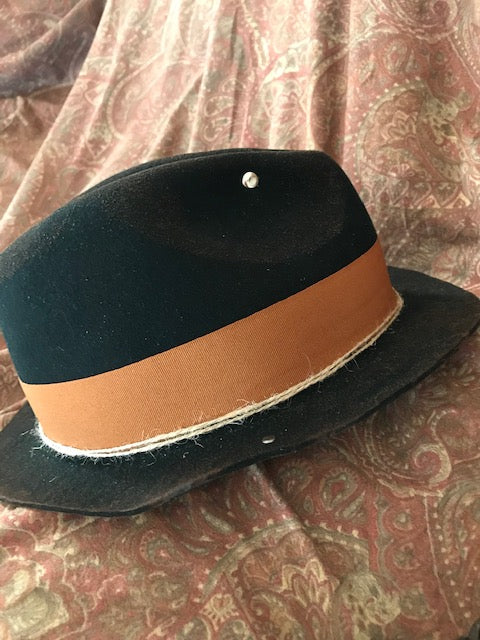 Imperfect Distressed Short Brim Rustic Hat w/ Burned Edges