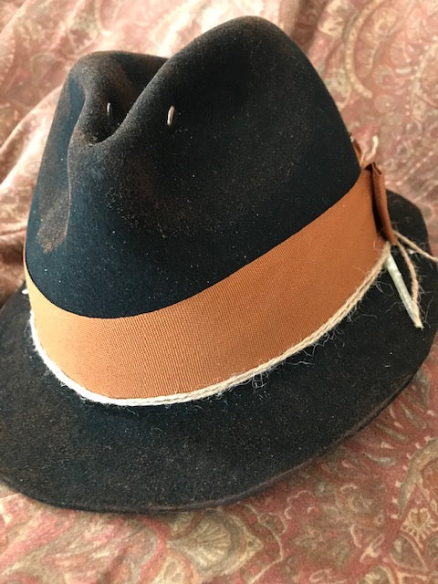 Imperfect Distressed Short Brim Rustic Hat w/ Burned Edges