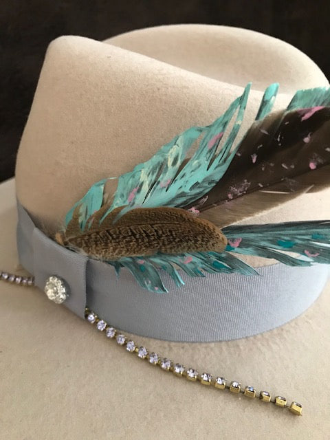 "The Hip Feathered One" Fine Felt Hat