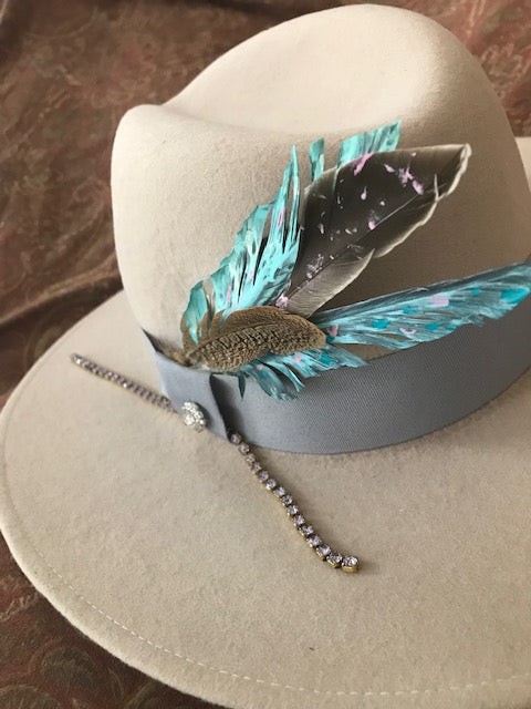 "The Hip Feathered One" Fine Felt Hat