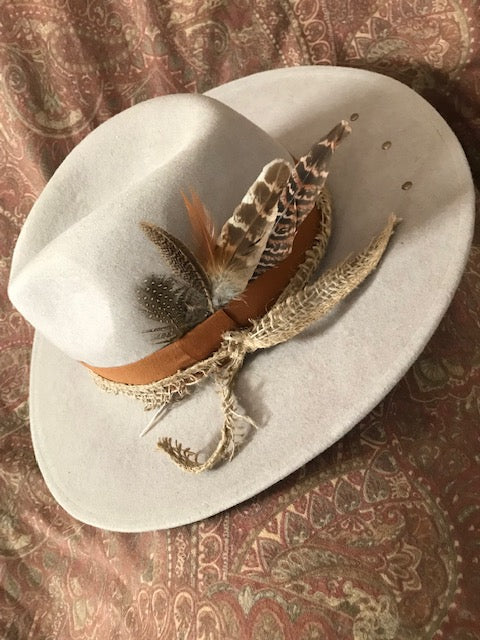 "The Hip Burlap Western" Fine Felt Hat