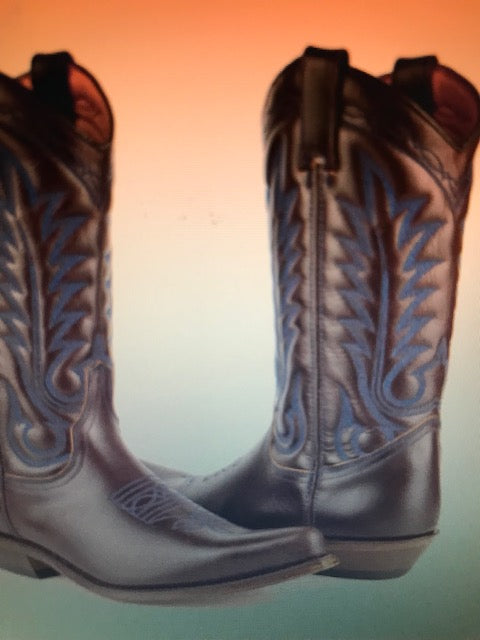 "The Louisville Blue Stitch" Urban Ranch Cowboy Boots