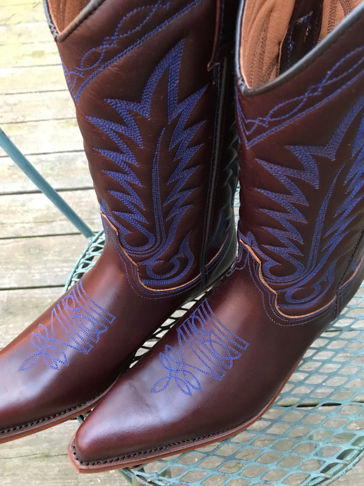 "The Louisville Blue Stitch" Urban Ranch Cowboy Boots