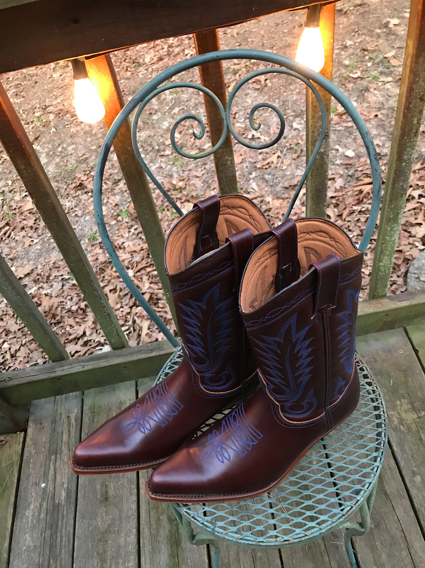 "The Louisville Blue Stitch" Urban Ranch Cowboy Boots