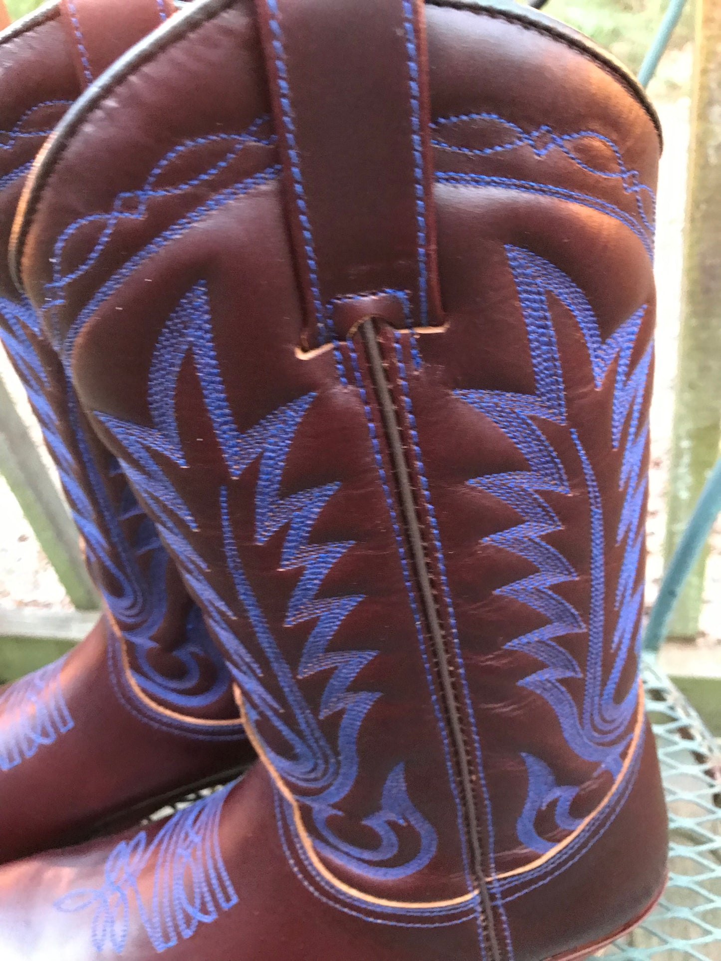 "The Louisville Blue Stitch" Urban Ranch Cowboy Boots