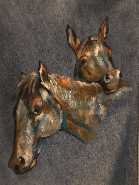 One-of-a-Kind Equestrian Shirt Hand Painted by An Incredible Equine Artist