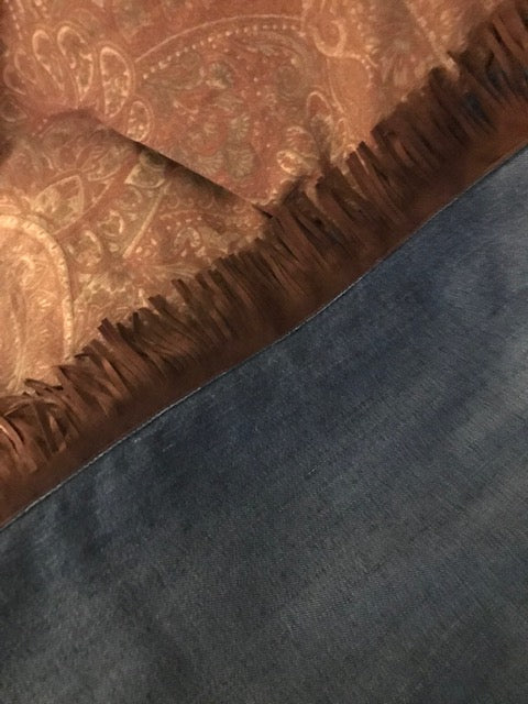 Unique Luxury Jeans With Brown Suede Fringe