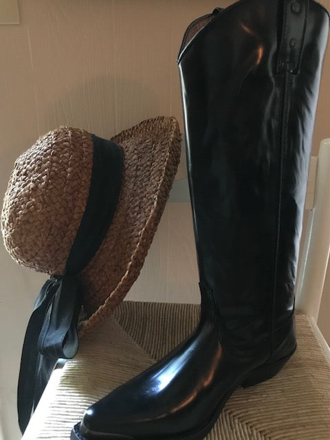 "The Kentucky Spirit" Tall Urban Ranch Boots w/ Gold Adornment