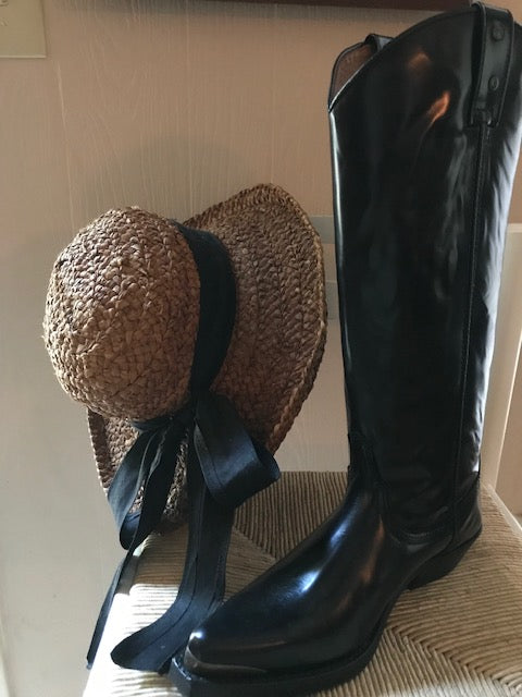 "The Kentucky Spirit" Tall Urban Ranch Boots w/ Gold Adornment