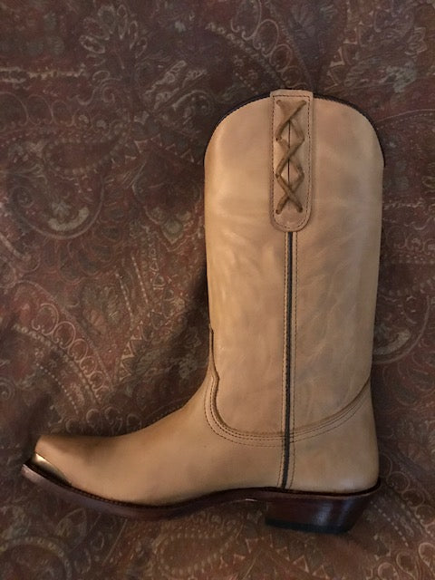 "The SKB Boot" - Beautiful Boots in Creme de la Cream Honey Beige Leather